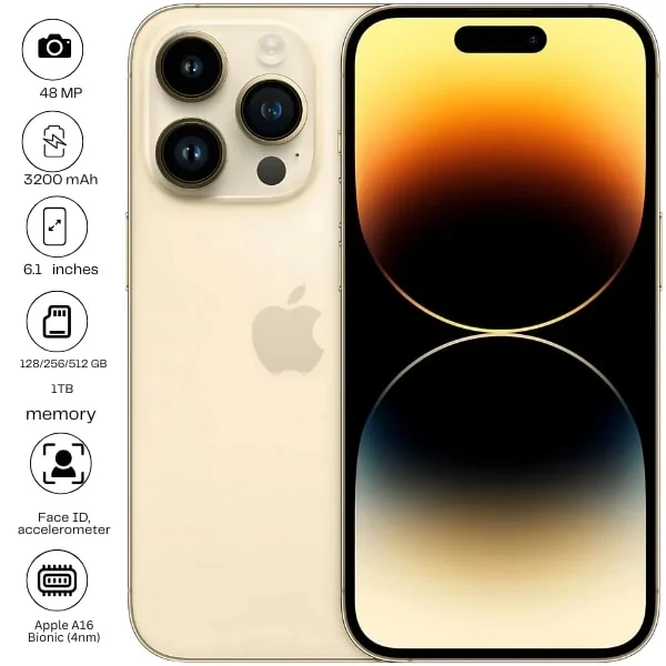 iPhone 14 pro max used 128gb 1tb 256gb 512gb black golden purpel silver free shipping Image